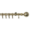 16-19mm Ball Pole Extendable Curtain Pole Antique Brass