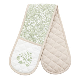 Floral Double Oven Glove Sage