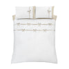 Catherine Lansfield Milo Bow Duvet Cover Bedding Set Natural