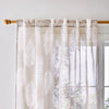 Catherine Lansfield Palm Leaf Ready Made Single Voile Curtain Natural