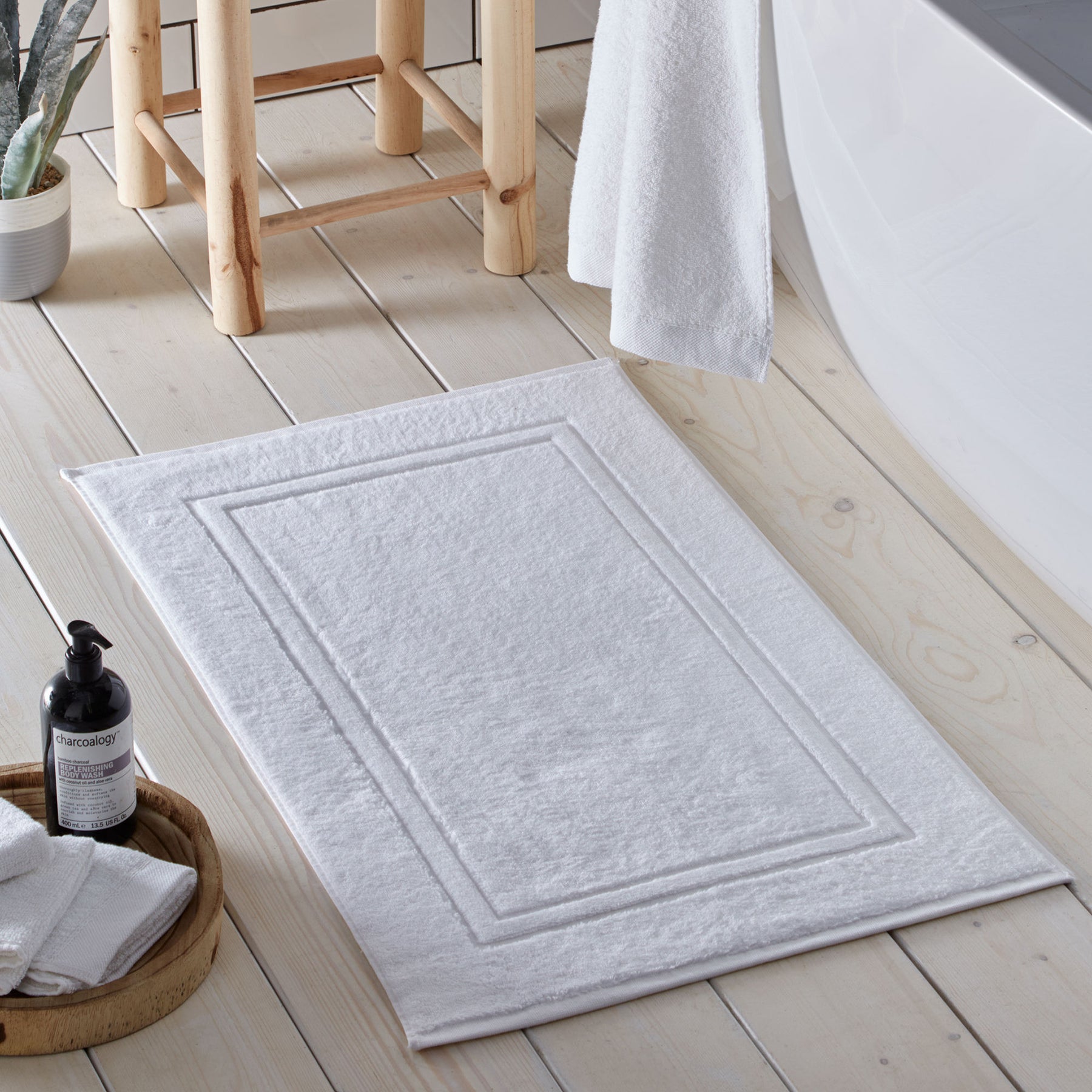 Abode Eco Bath Mat White