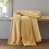 Catherine Lansfield Raschel Velvet Touch 200cm x 240cm Throw Ochre