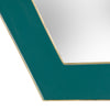 Framed Octagonal Wall Mirror 39cm x 59cm Mirror Teal