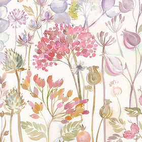Voyage Maison Hedgerow Printed Linen Fabric Cream
