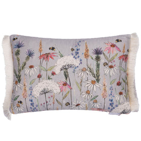 Voyage Maison Hermione 40cm x 60cm Feather Boudoir Filled Cushion Silver