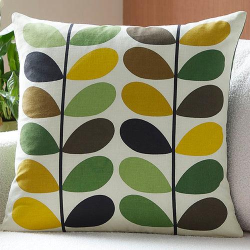 Orla Kiely Multi Stem Filled Cushion 50cm x 50cm Fern Ochre