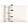 furn. Pritta Cotton Embroidered Tasselled 40cm x 60cm Filled Boudoir Natural