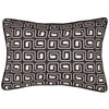 Safara Piped Cotton 35cm x 50cm Filled Boudoir Black