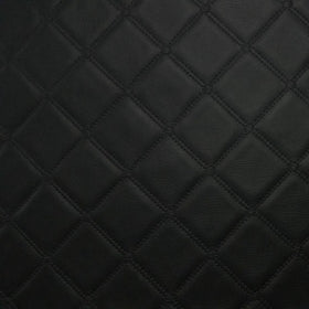 Trellis Vinyl Embossed Upholstery Fabric Black