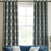 William Morris Marigold Tree Embroidery Made to Measure Curtain Woad
