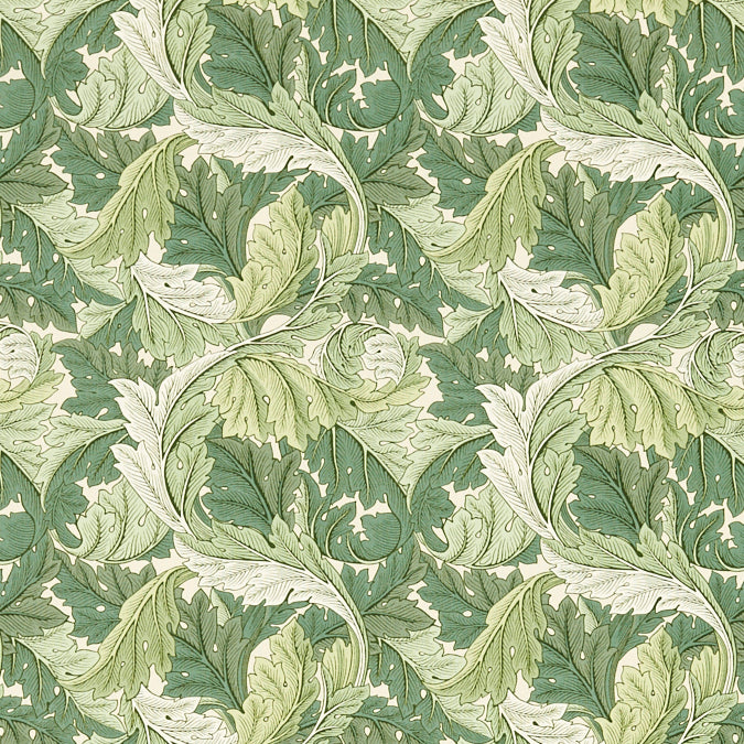 William Morris Apple Sage Acanthus Fabric | Terrys