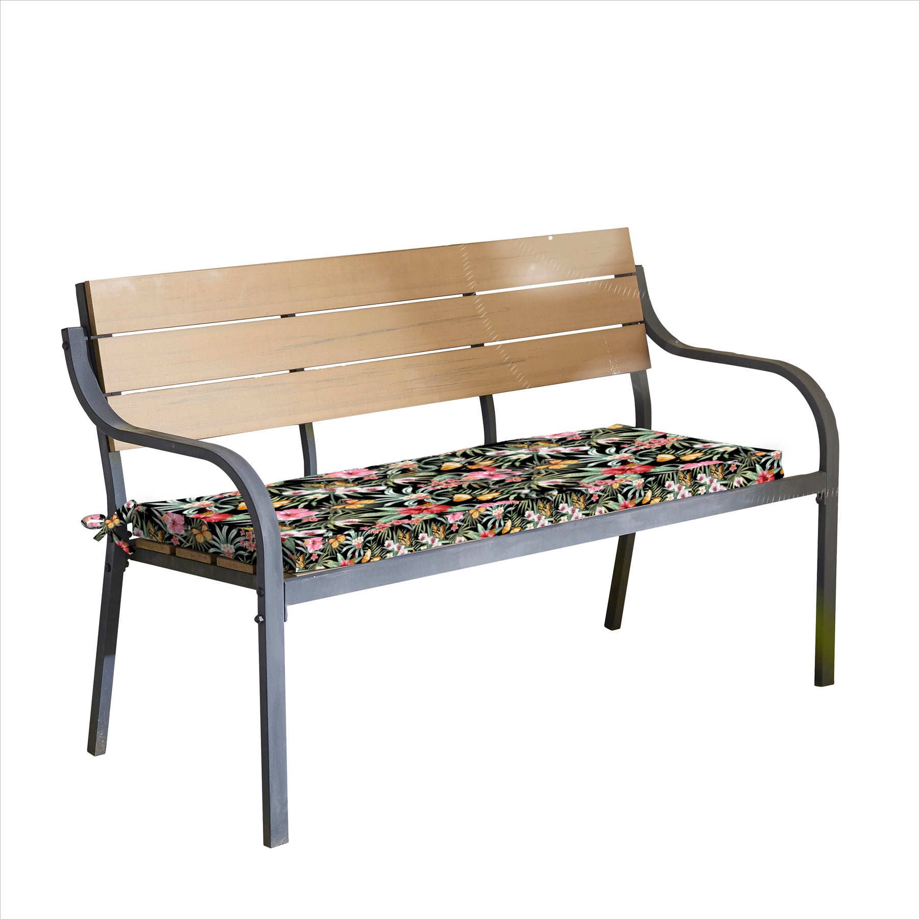 Summer Outdoor Bench Cushion Flutterby