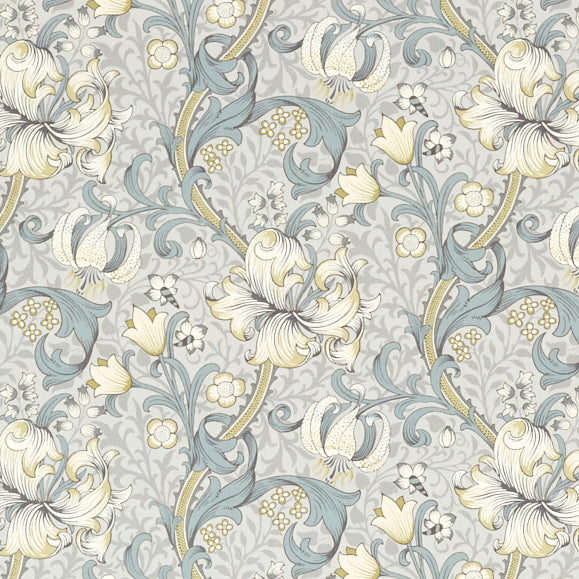 Golden Lily Fabric Slate Dove