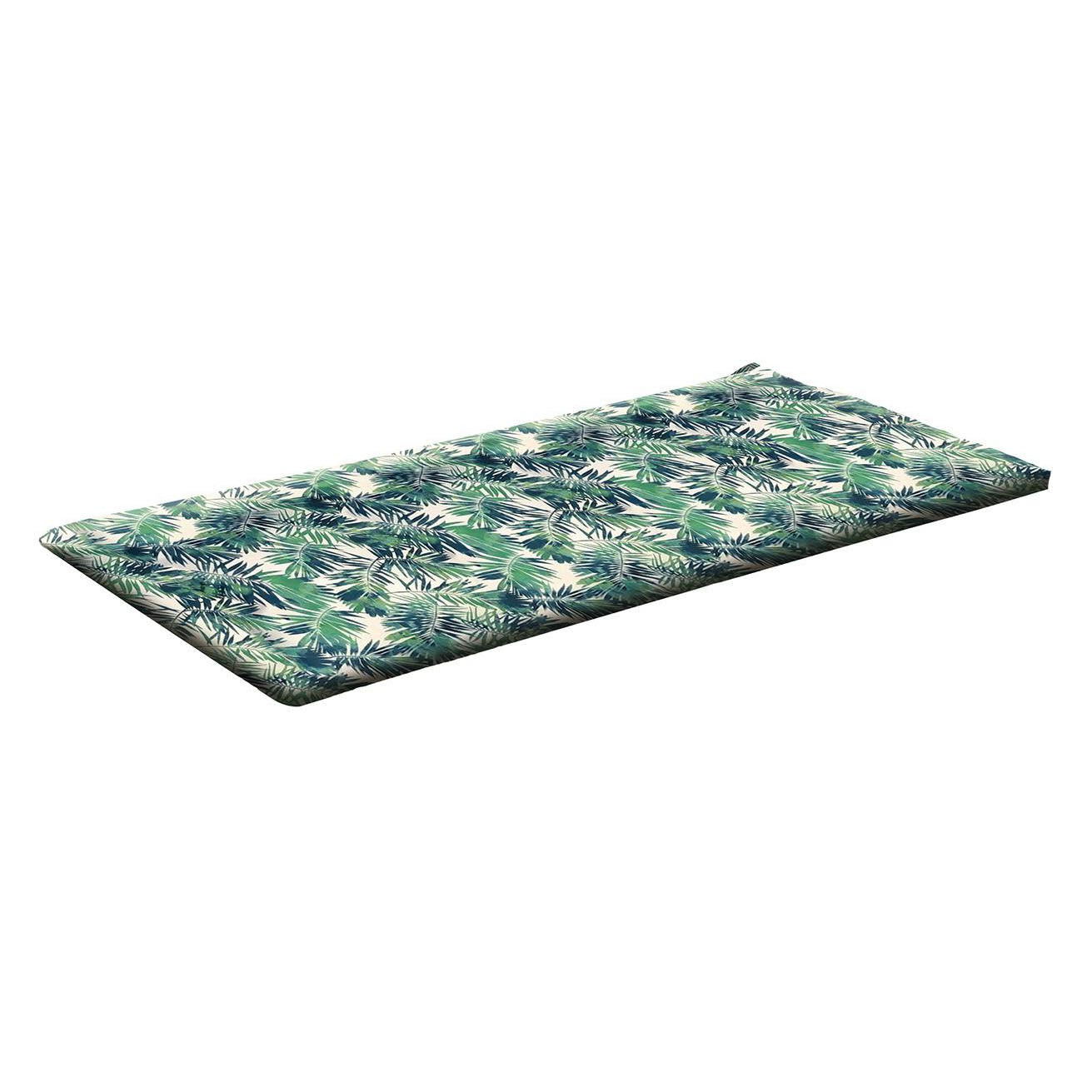 Jungle Water Resistant Outdoor Bench Pad 45cm x 125cm Green