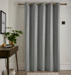 Fusion Silver Strata 66x84 Eyelet Door Curtain | Terrys