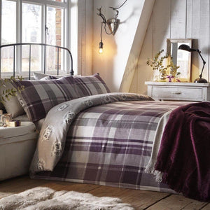 Catherine Lansfield Kelso Reversible Tartan Check Duvet Cover Set