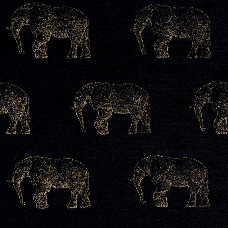 Elephant Fabric Noir