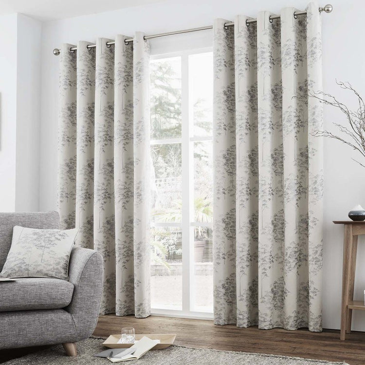 Elmwood Made Curtains In Silver | Cheap Curtains | Terrys Fabrics