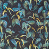 Linda Barker Ochreblue Octavias Tangle Velvet Ochre Blue Fabric | Terrys