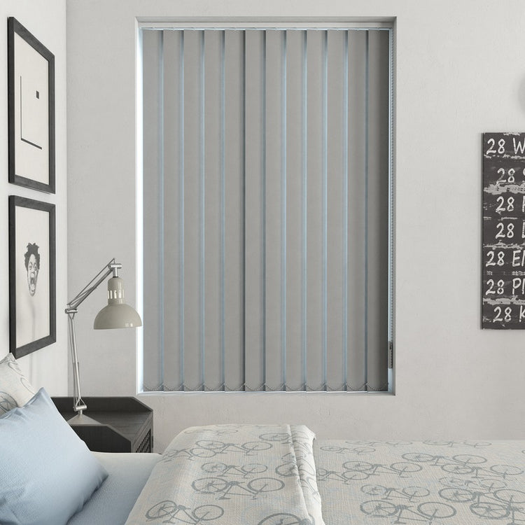 Plain Pvc Vertical Blind In Granite | Terrys Fabrics