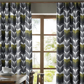 Orla Kiely Rose Bud Made to Measure Curtain Moss