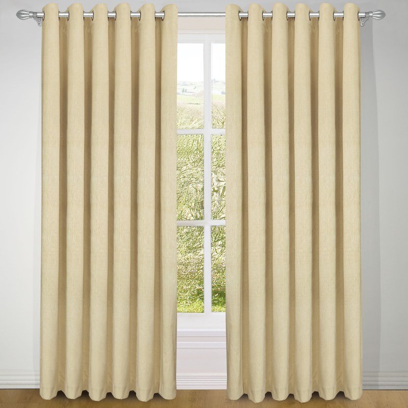 Treebark Ready Made Eyelet Curtains Chalk