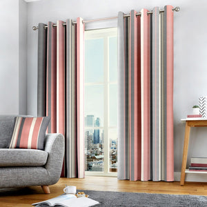 Grey and deals white striped curtains